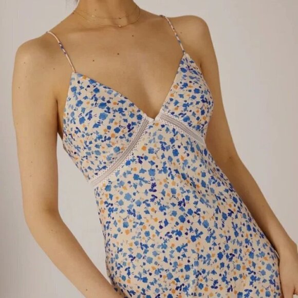 💕FAVORITE DAUGHTER💕 The Satin Blackberry Dress Poppy Floral Print XL NWT - Picture 6 of 17